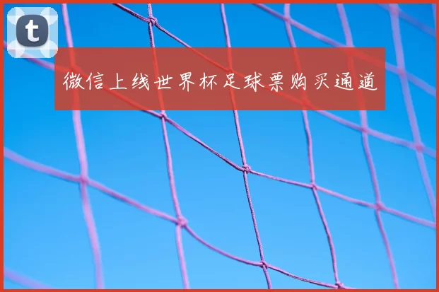 微信上线世界杯足球票购买通道