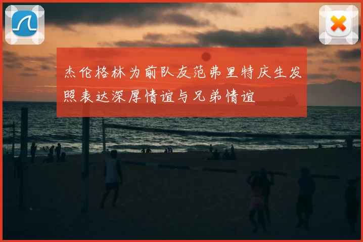 杰伦格林为前队友范弗里特庆生发照表达深厚情谊与兄弟情谊